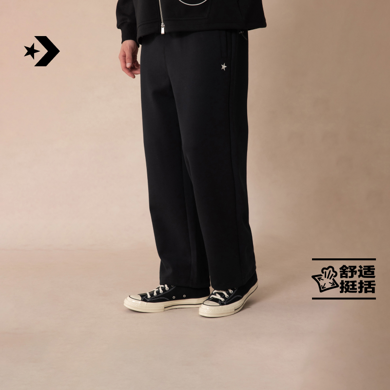 匡威新品男刺绣空气层抽绳束脚长裤休闲裤CONVERSE MCH873