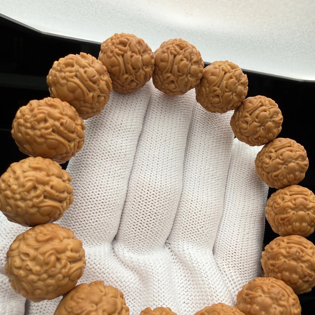 【大唐狮】国风系列满工精雕刻二等微瑕款16mm