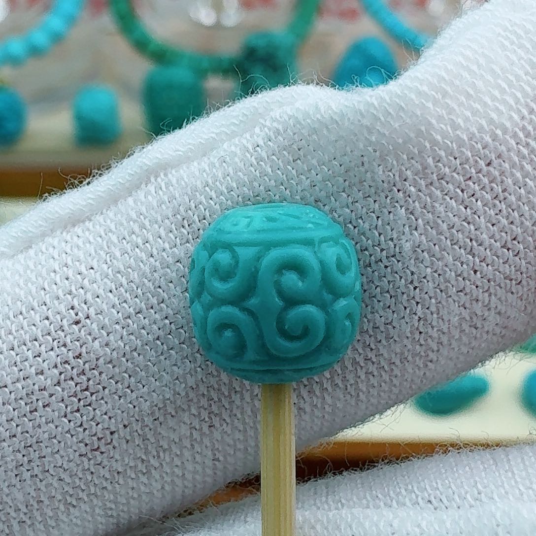 绿松石回纹桶珠7.8未镶嵌