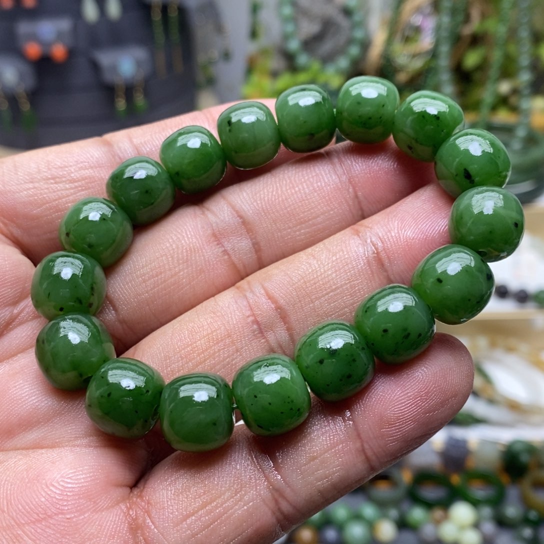 和田玉（碧玉）手链未镶嵌63