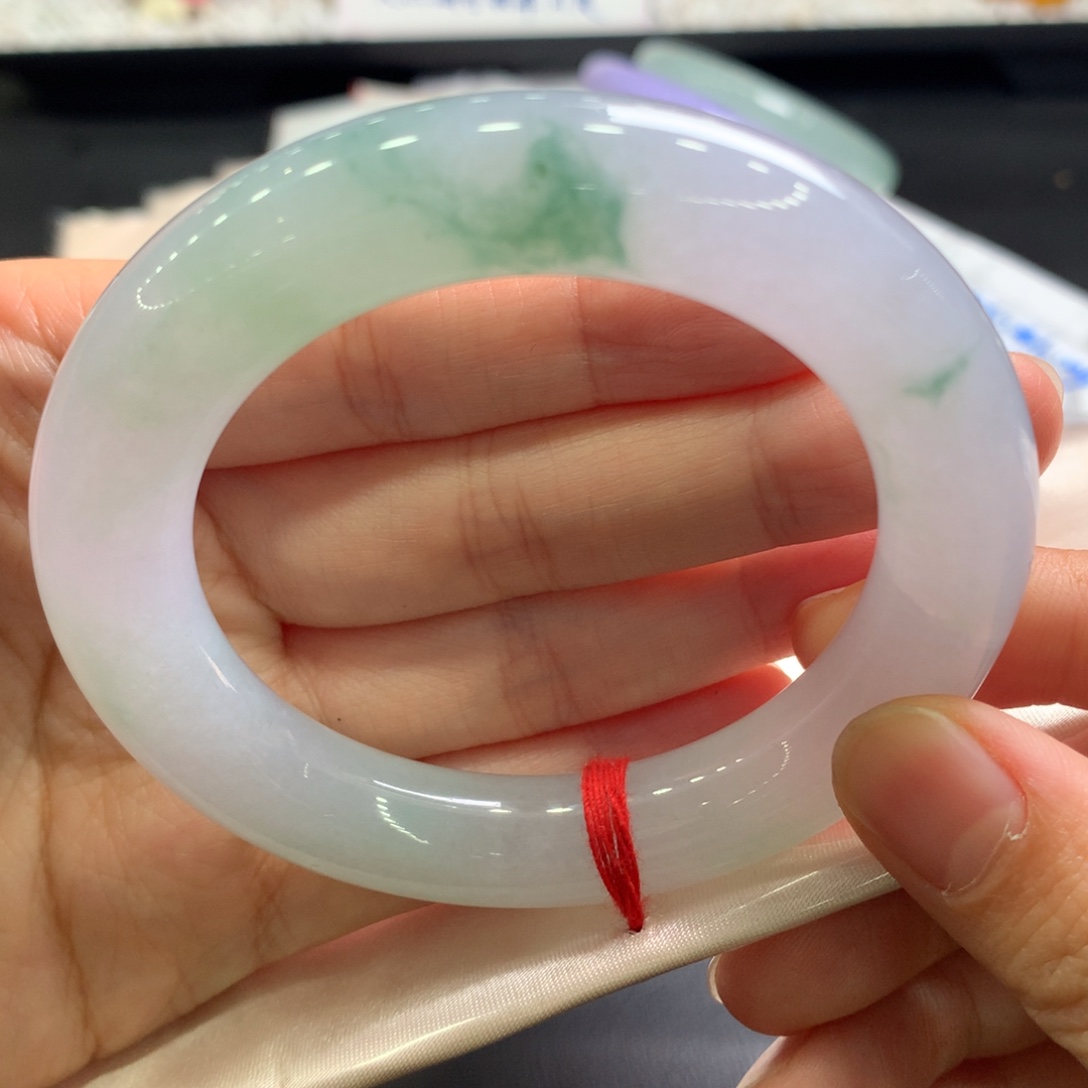 翡翠未镶嵌手镯22号53圆