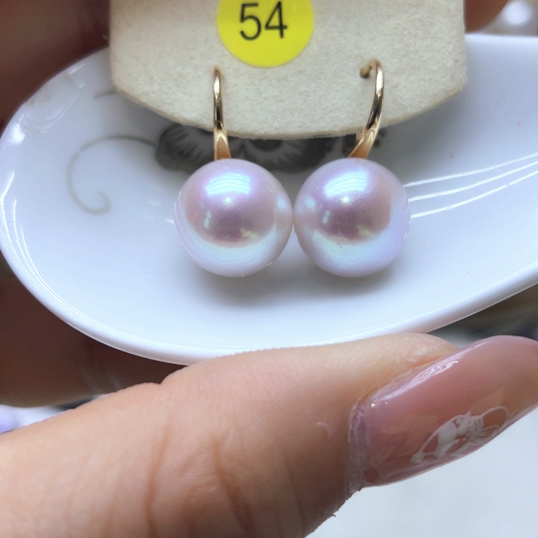 淡水珍珠耳饰银S925镶嵌