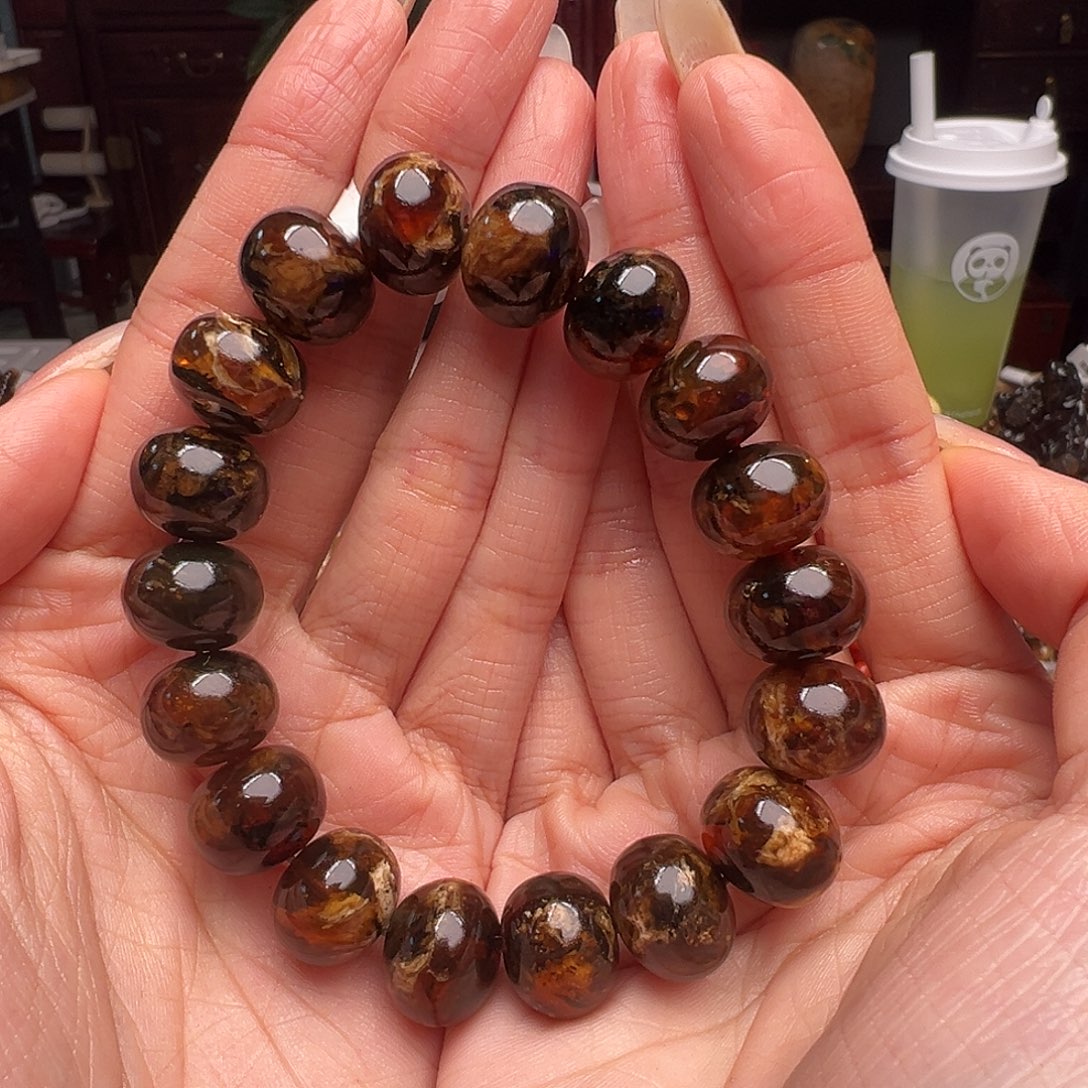 琥珀裸石未镶嵌抚顺琥珀10282。14mm