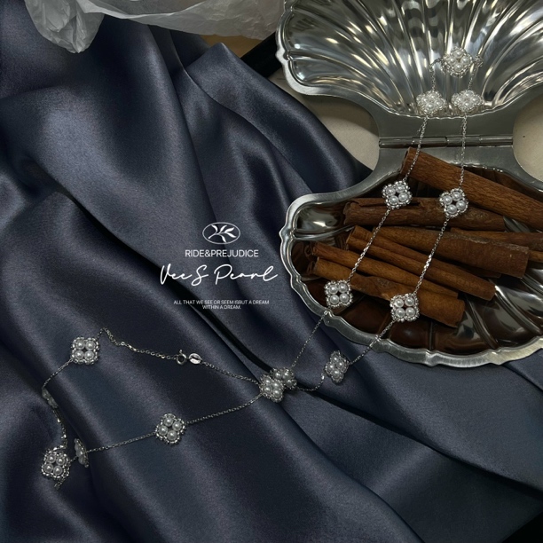 极光淡水珍珠毛衣链设计款