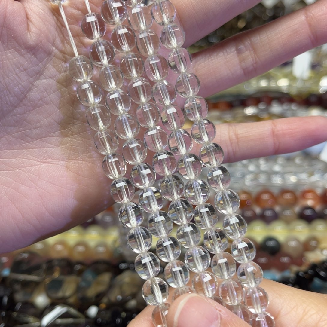 未镶嵌水晶颈饰天然白水晶卡7➕长条38厘米