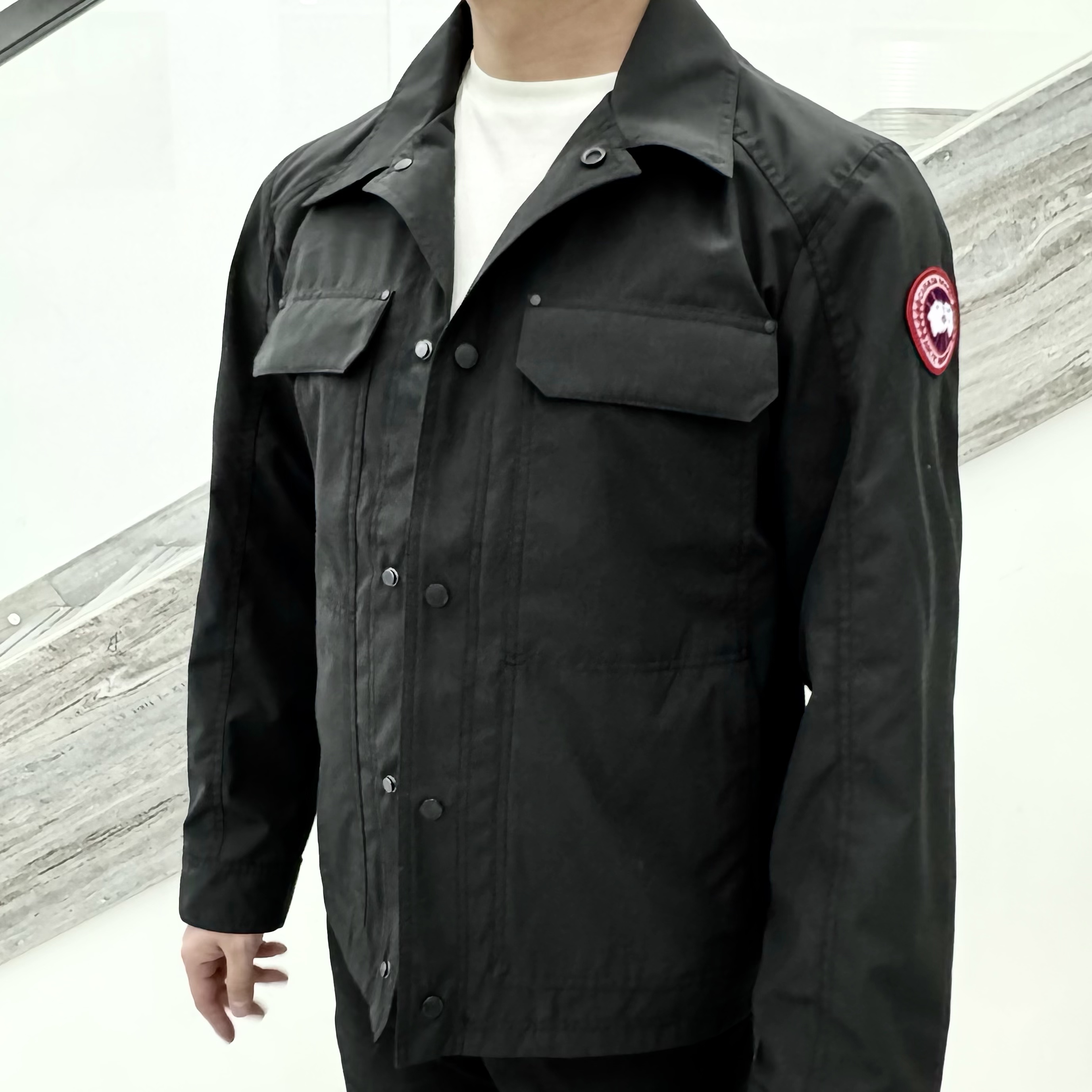 未使用 CANADA GOOSE 加拿大鹅2447翻领按扣夹克外套春秋男士