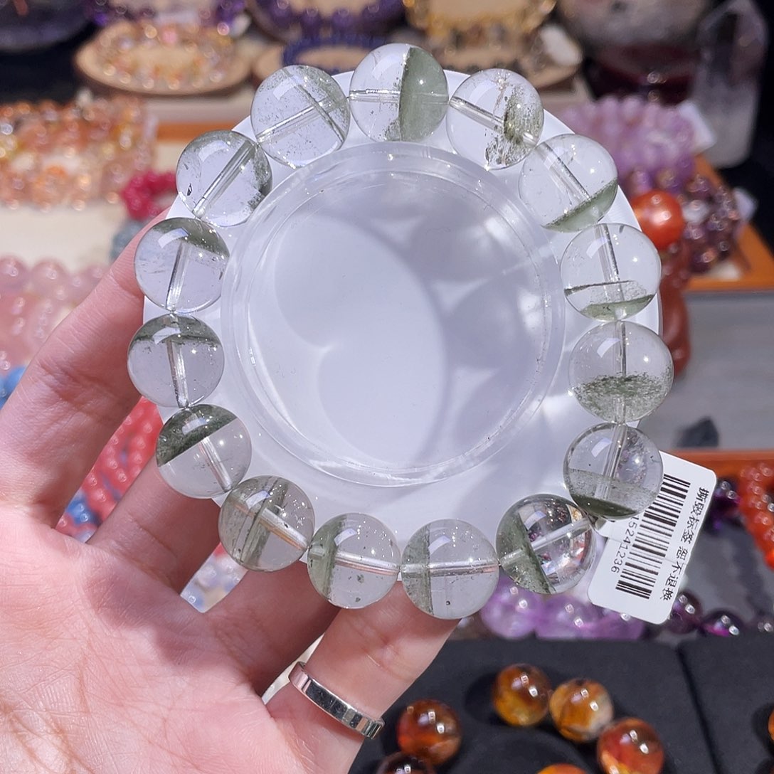 未镶嵌手链水晶星沙绿幽灵14.5