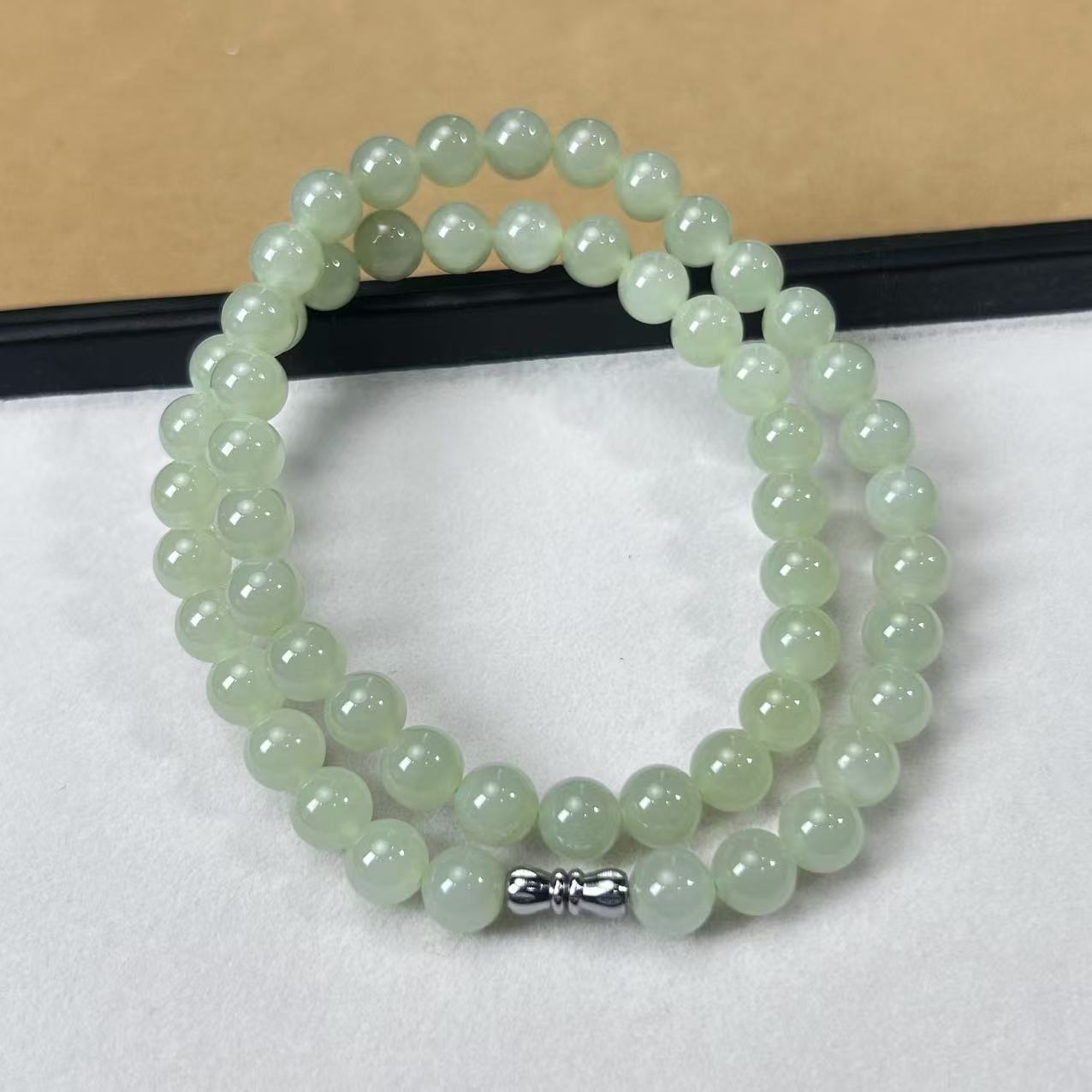 【睿泽鉴宝】和田玉晴水妈妈链多样性发一 8mm V0026