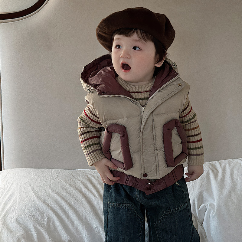 婴幼儿撞色羽绒马甲YZ85006