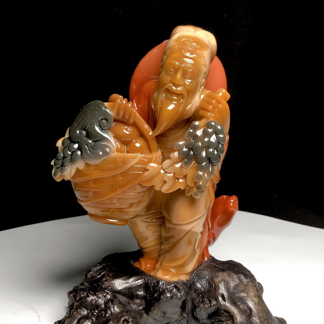 寿山石瓜果飘香摆件