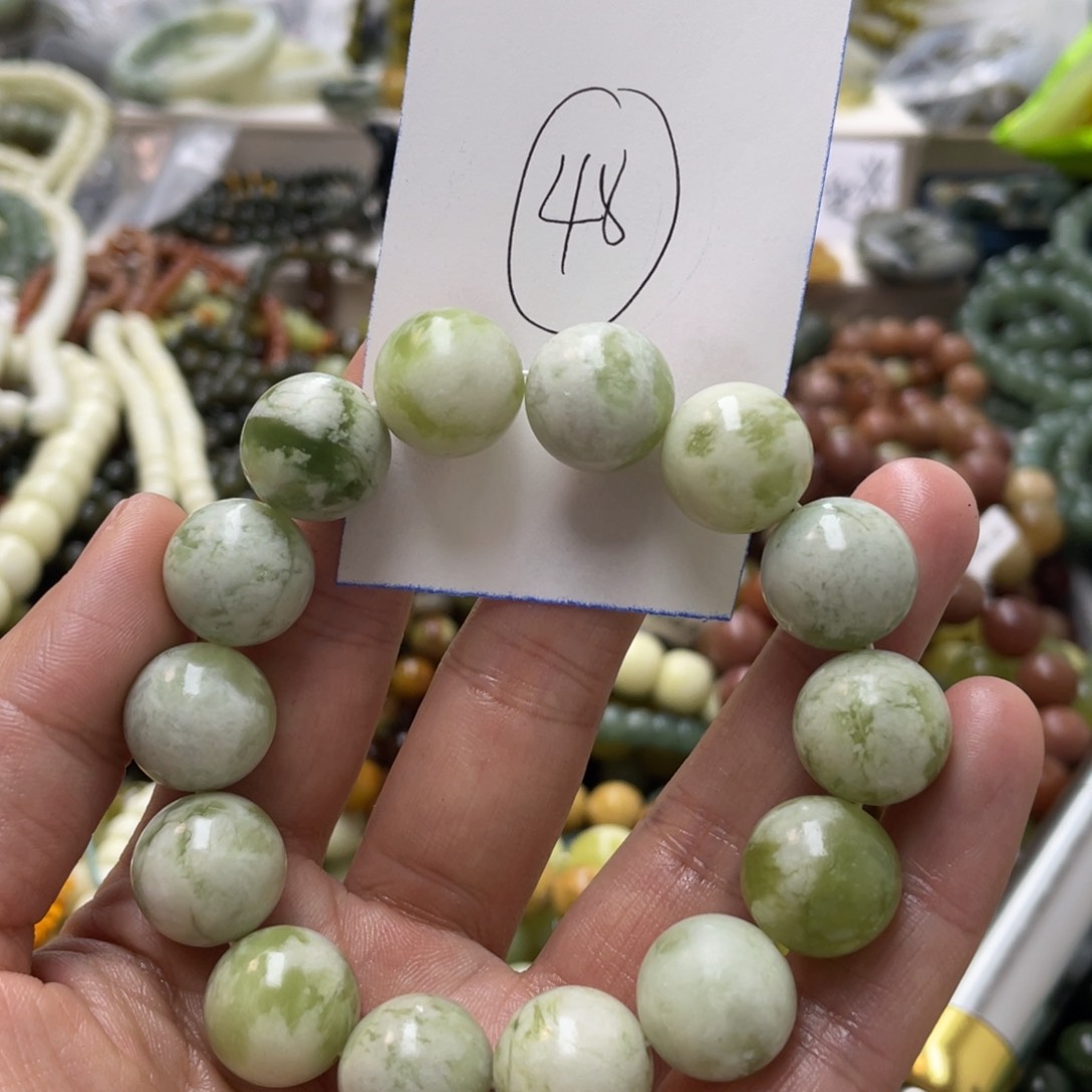 蛇纹石玉手链未镶嵌