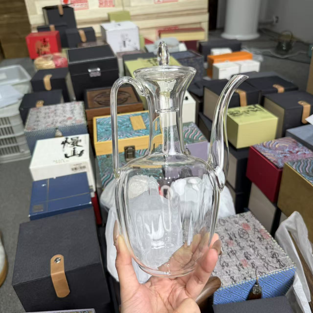 玻璃贵妃泡茶壶（不带礼盒）guifeihu-yy-cc