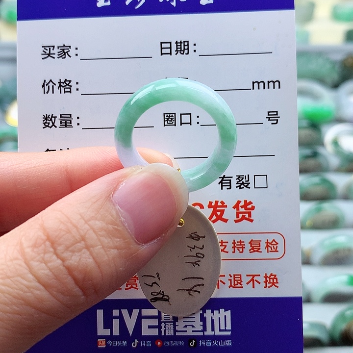 翡翠未镶嵌耳饰14号