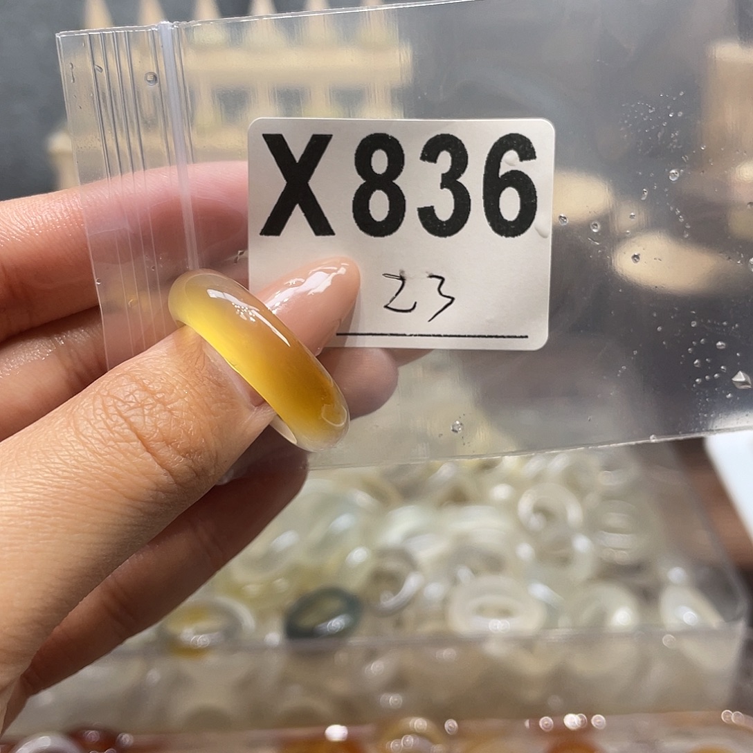 玛瑙/玉髓未镶嵌戒指836