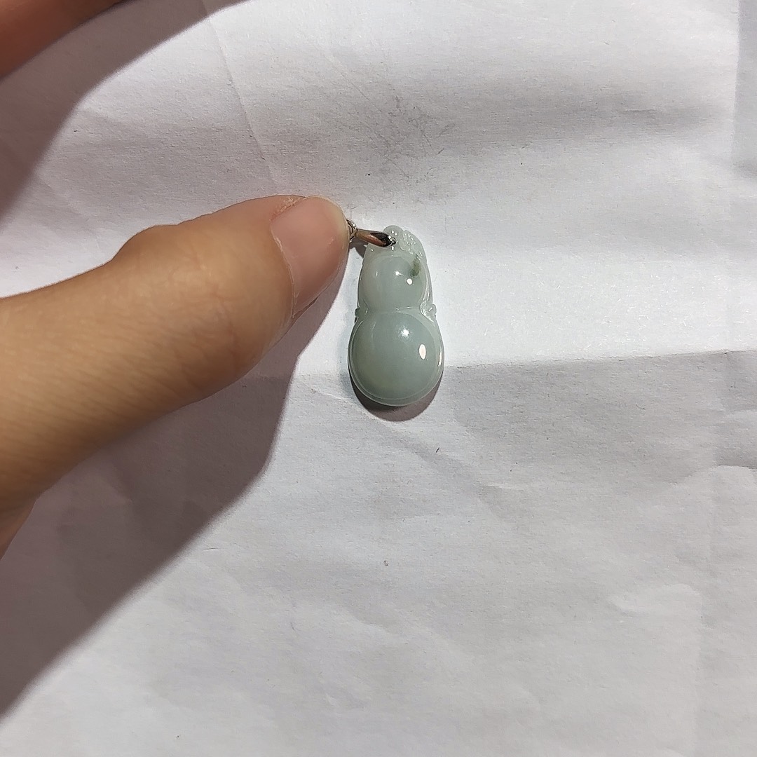 翡翠银S925镶嵌颈饰A货翡翠镶嵌银扣