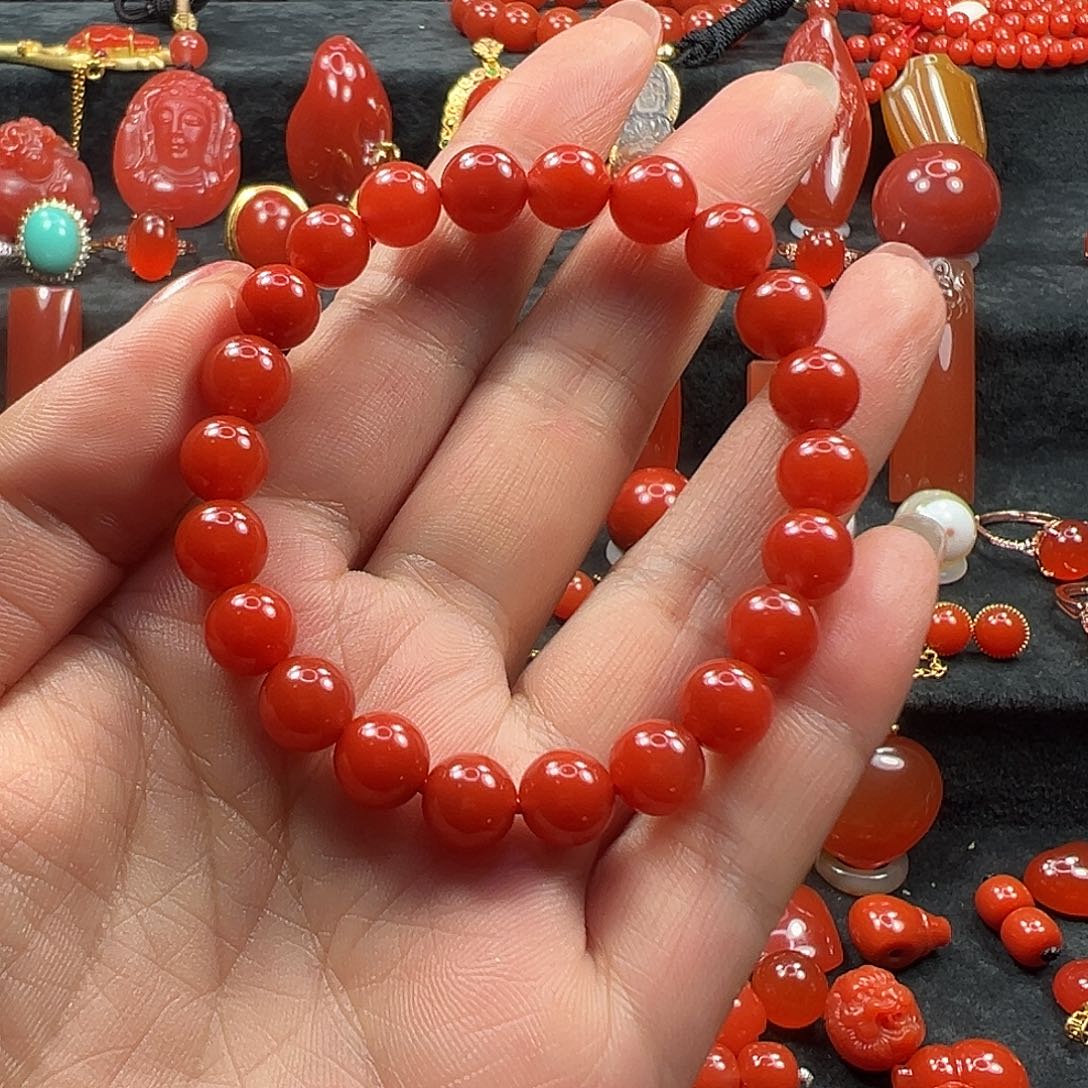 南红玛瑙单圈未镶嵌大*