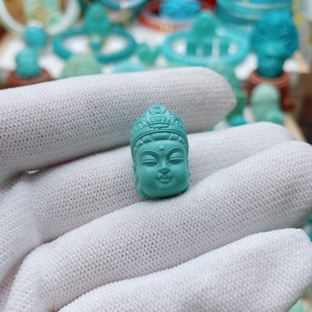 绿松石未镶嵌观音