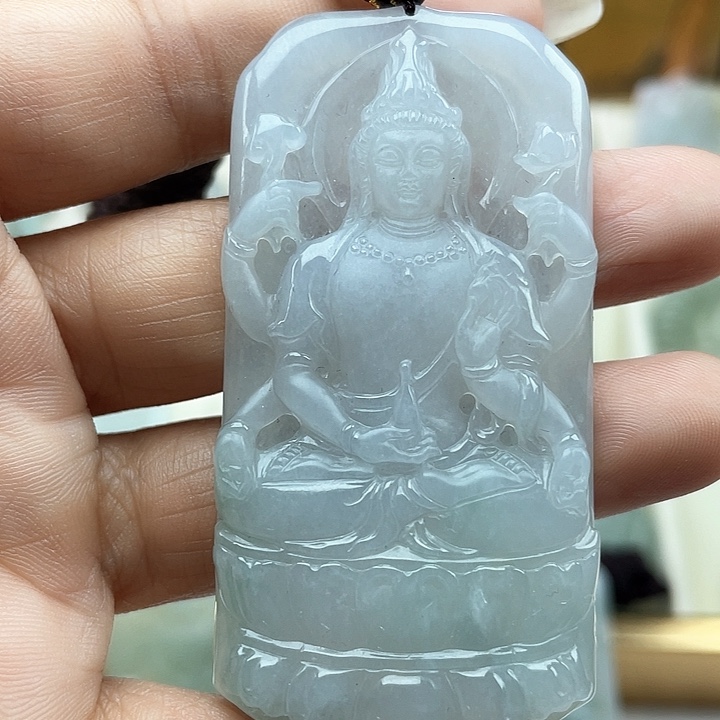 翡翠未镶嵌颈饰天然翡翠货千手观音