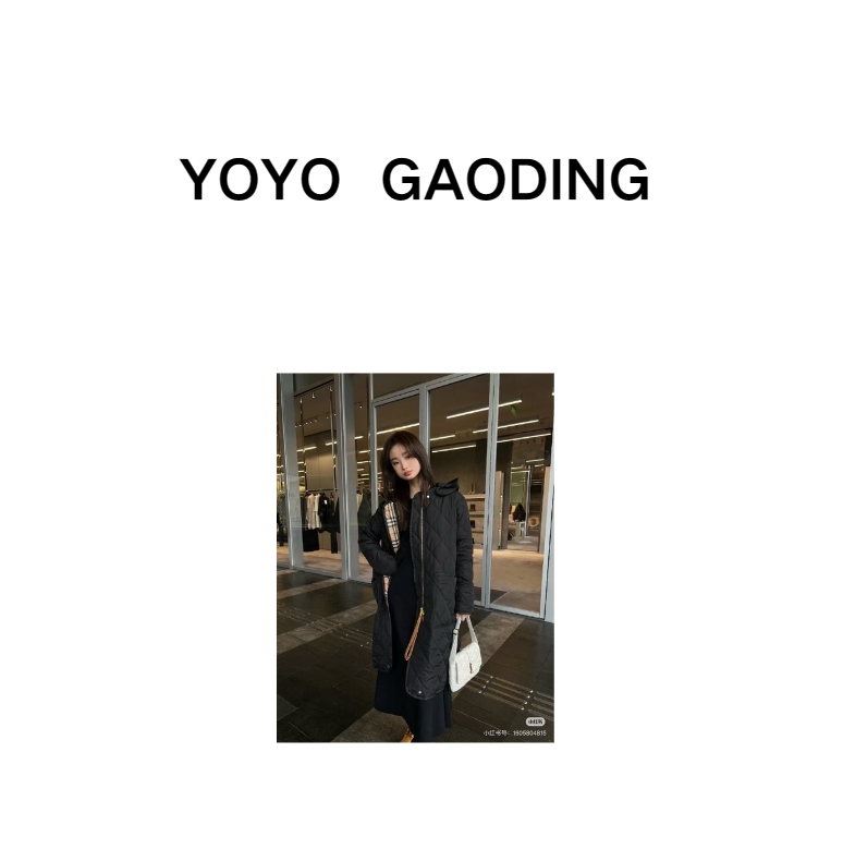 080连帽长款秋冬拉链棉服休闲百搭