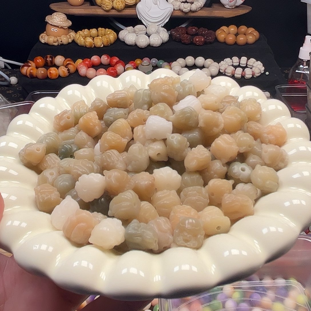 手串菩提根/象牙果25颗凤九绿色