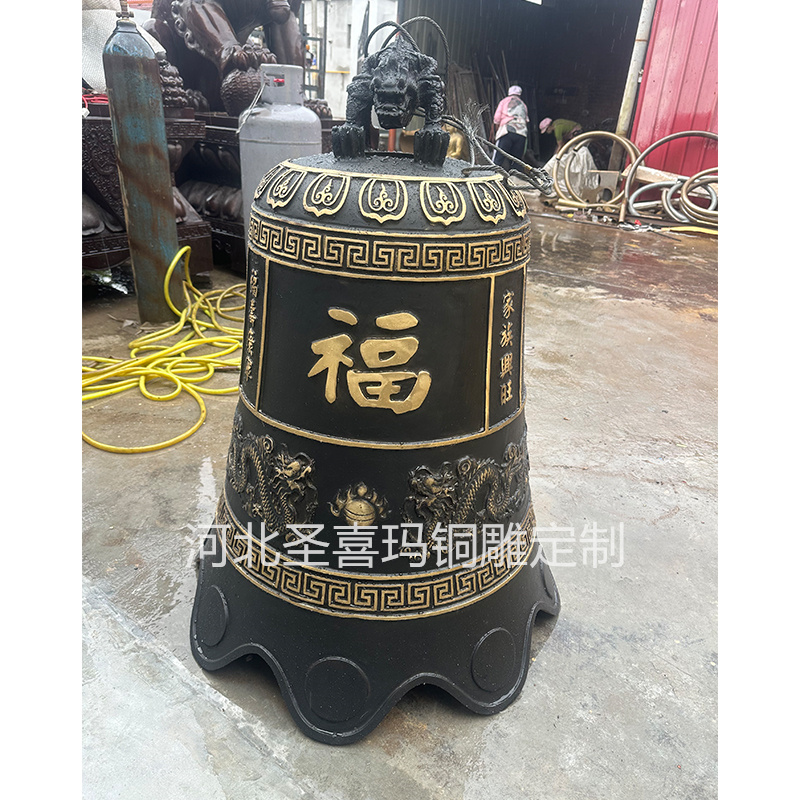 复古纯铜大钟 寺院定制大铜钟 喇叭铜钟定制 青铜寺庙大钟 