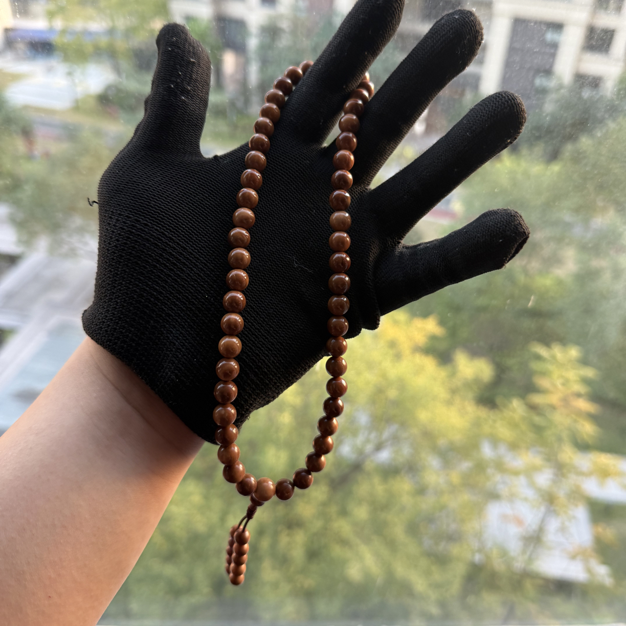 特级库克手串8mm双圈叠戴手持（50颗+10颗弟子珠）