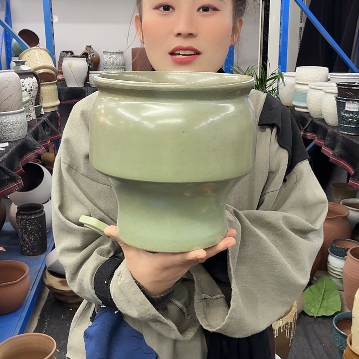 19×21 ×粗陶花盆有孔-买买买