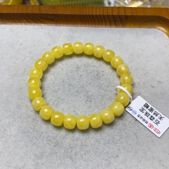 蜜蜡裸石未镶嵌手串