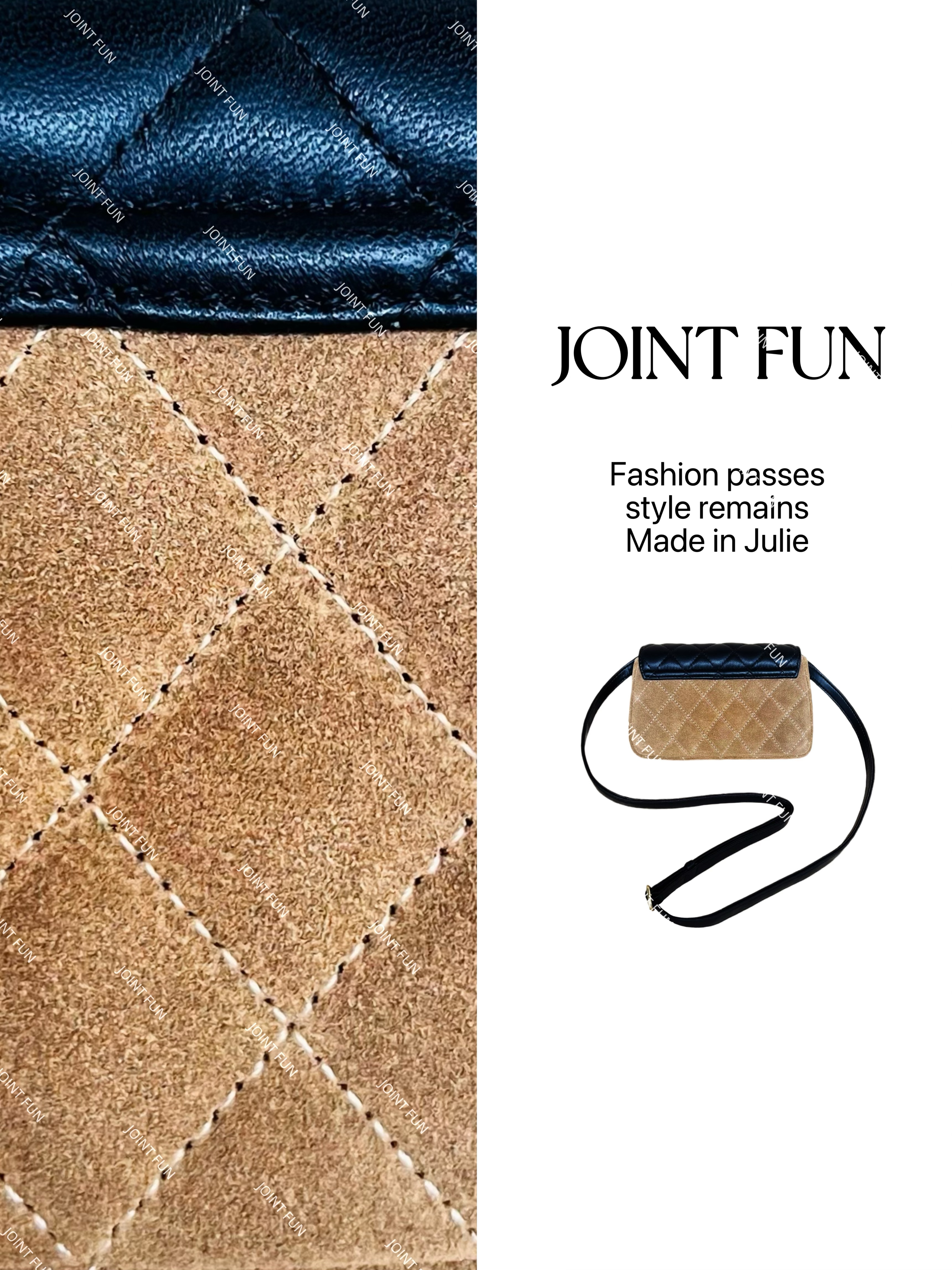 朱莉耶【25A麂皮小可】进口原厂羊皮高丝光麂 内里羊皮 单肩包 X65