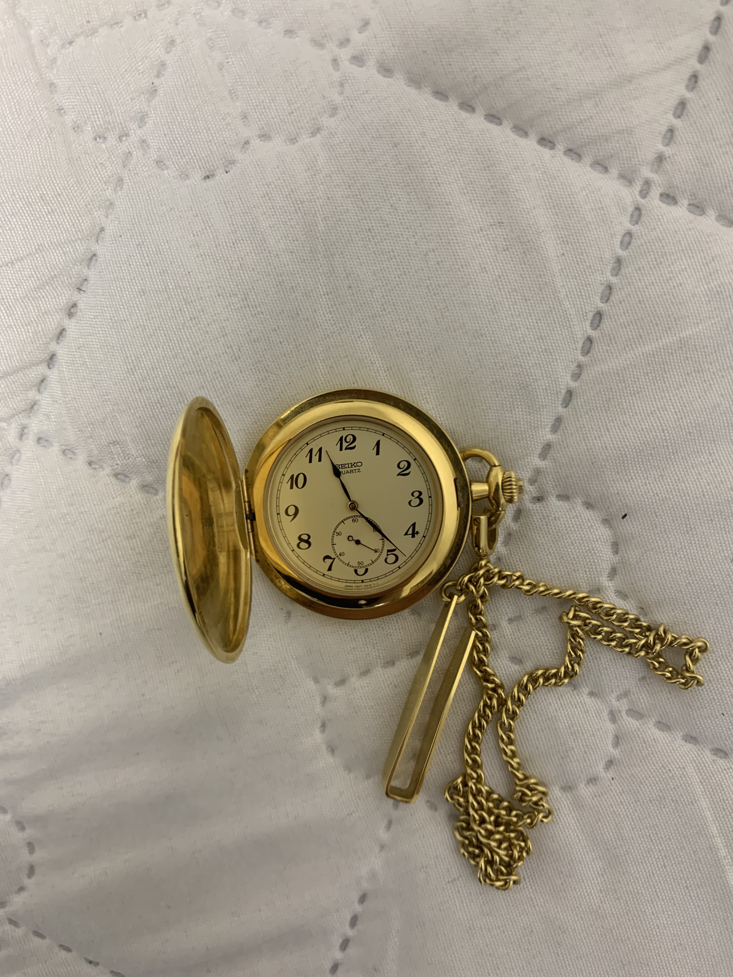 复古大号数字石英怀表可作挂表