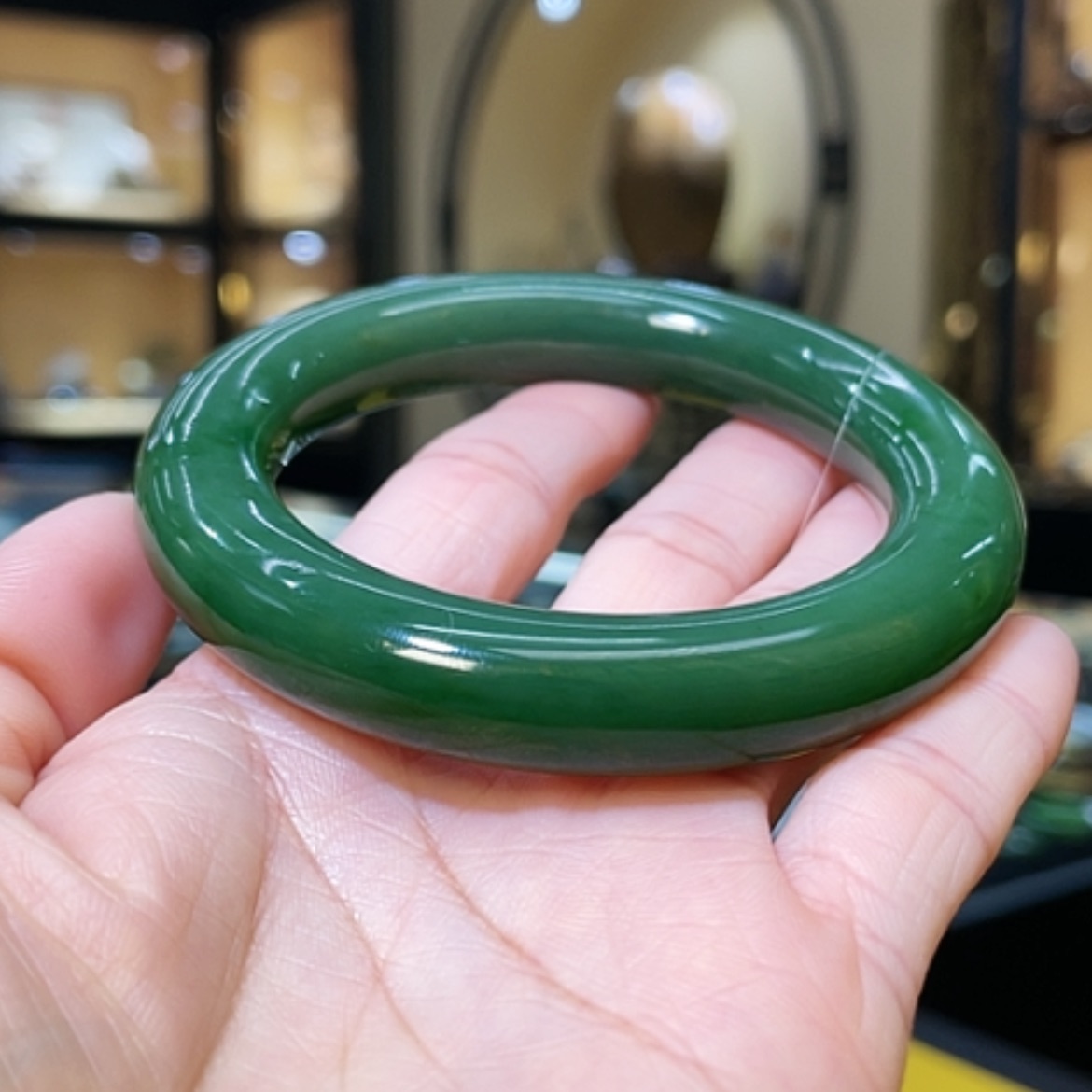 【闪购商品】和田玉手镯未镶嵌56#77.2g