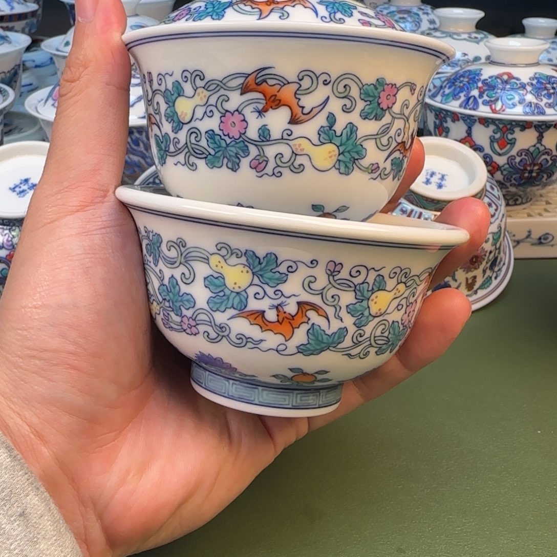 彦祖纯手工手绘茶具