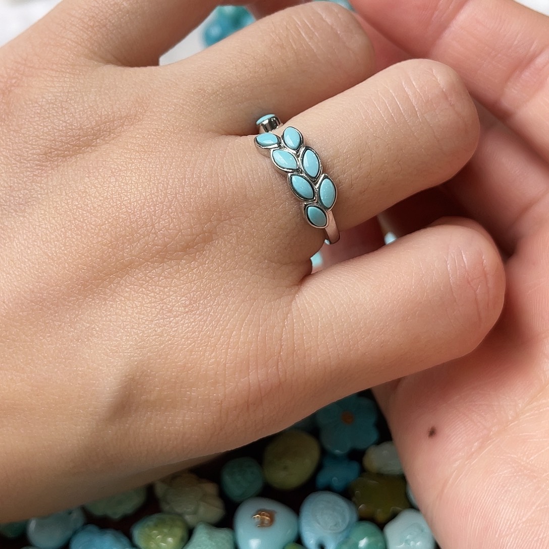 绿松石银S925镶嵌配饰