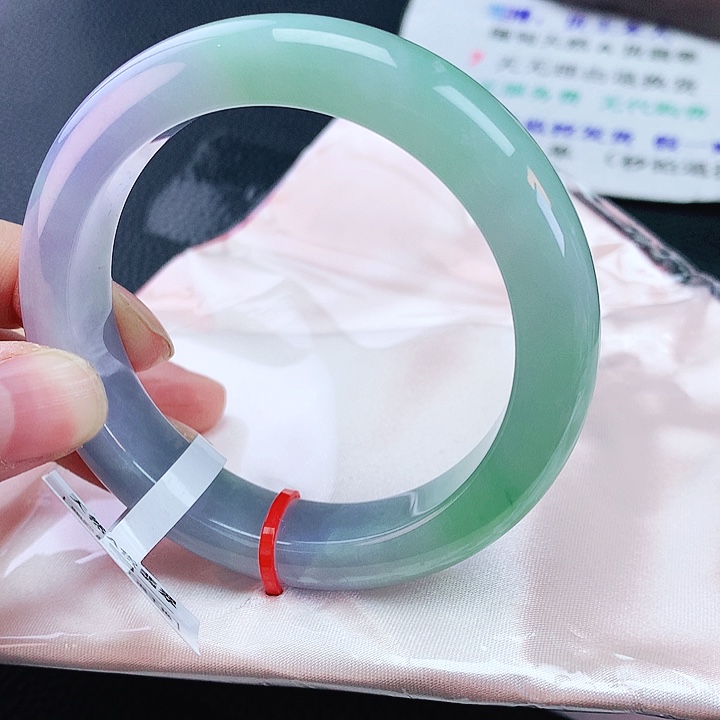 未镶嵌手镯翡翠54冰春彩 