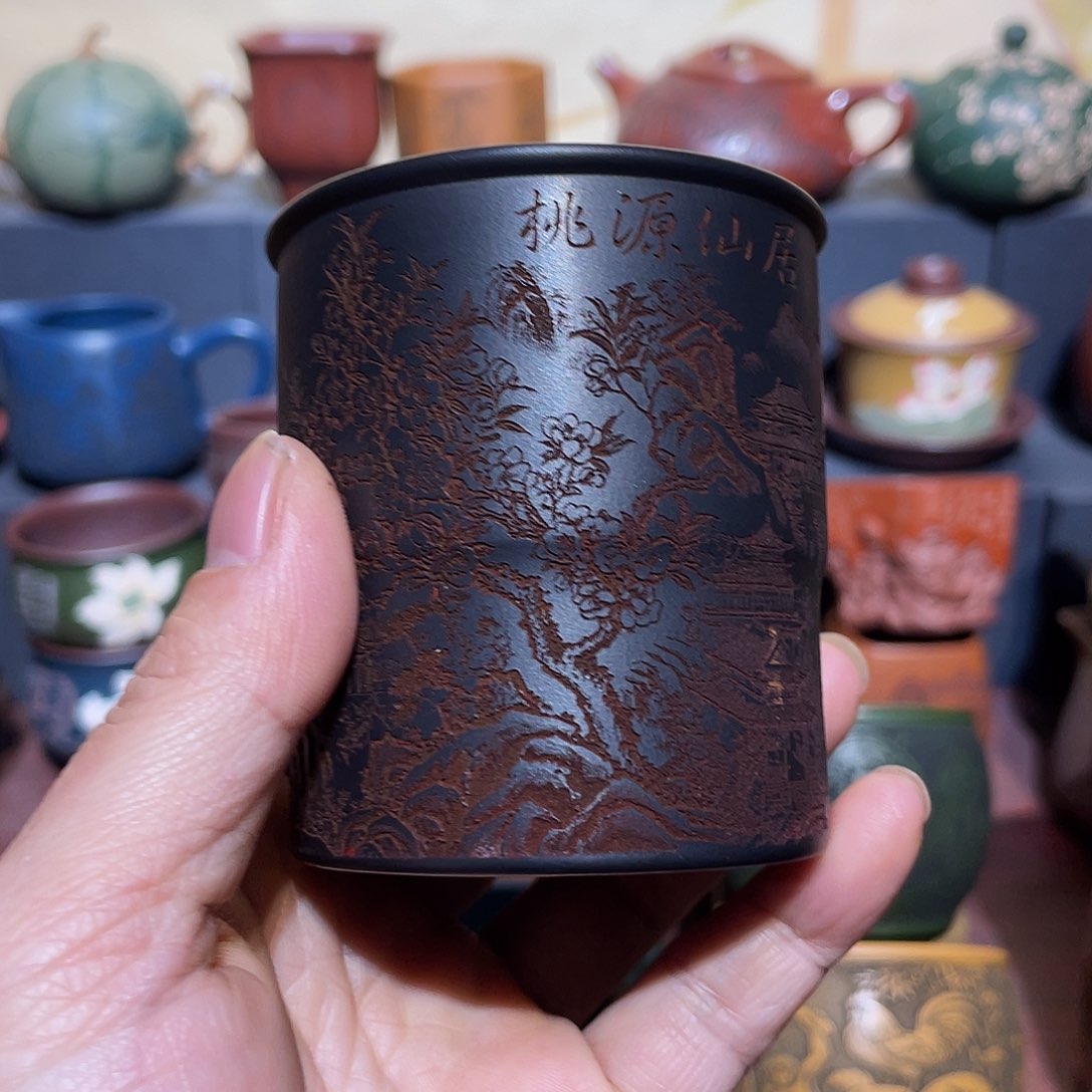 原矿紫砂手工主人杯