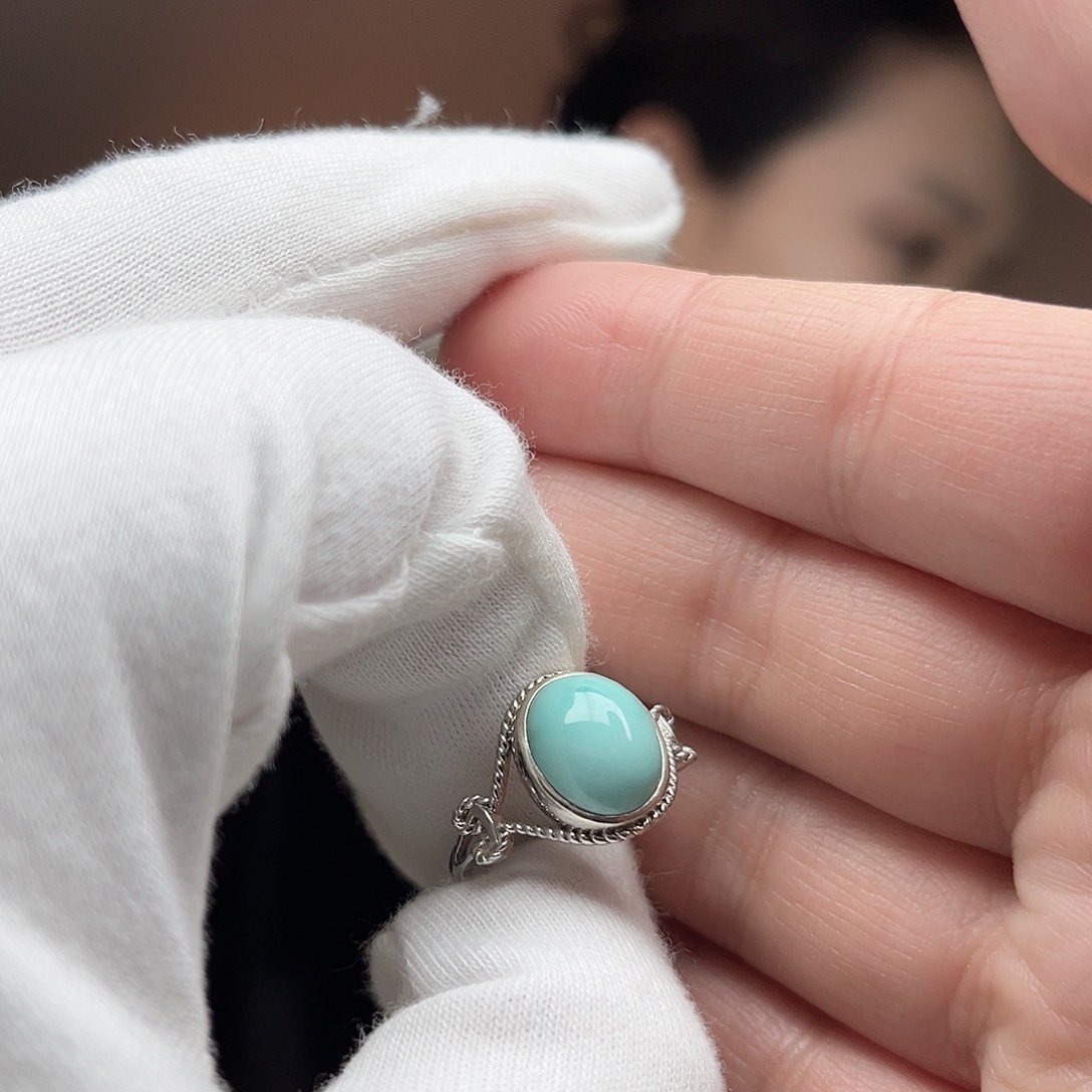 绿松石珠宝奇石银S925镶嵌