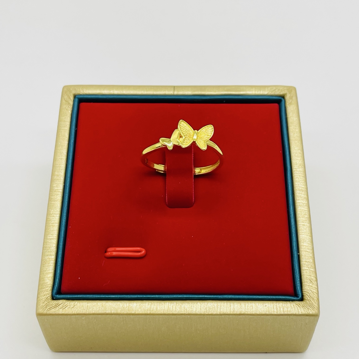 足银戒指 银戒指足银戒指-轻奢蝴蝶开口戒指