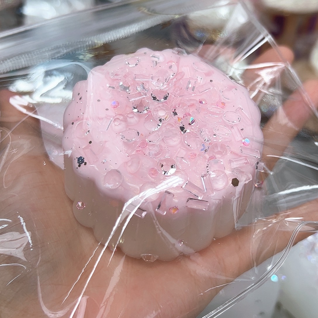 硅胶粉鎏金点花月饼195g