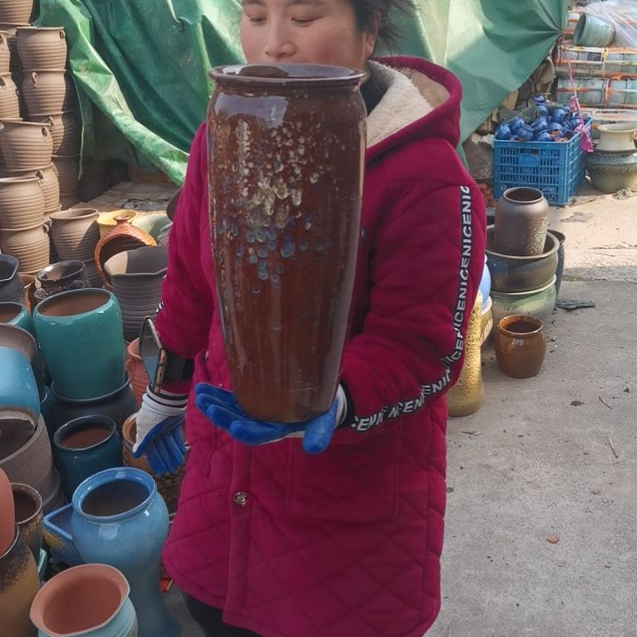 红陶口16高37一个盆