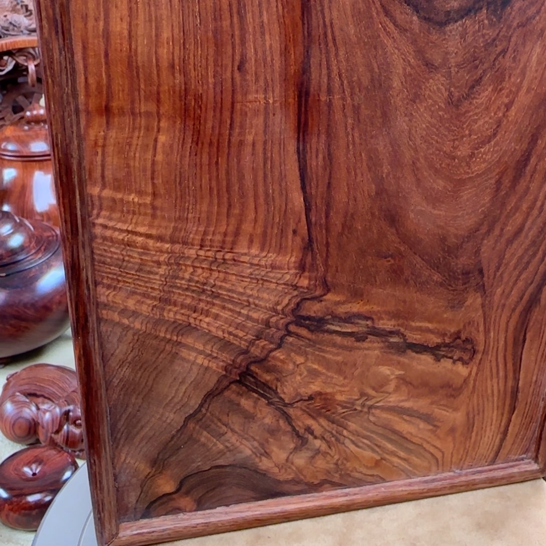 果***吧把件黄花梨/降香黄檀一对盒子 摆件品