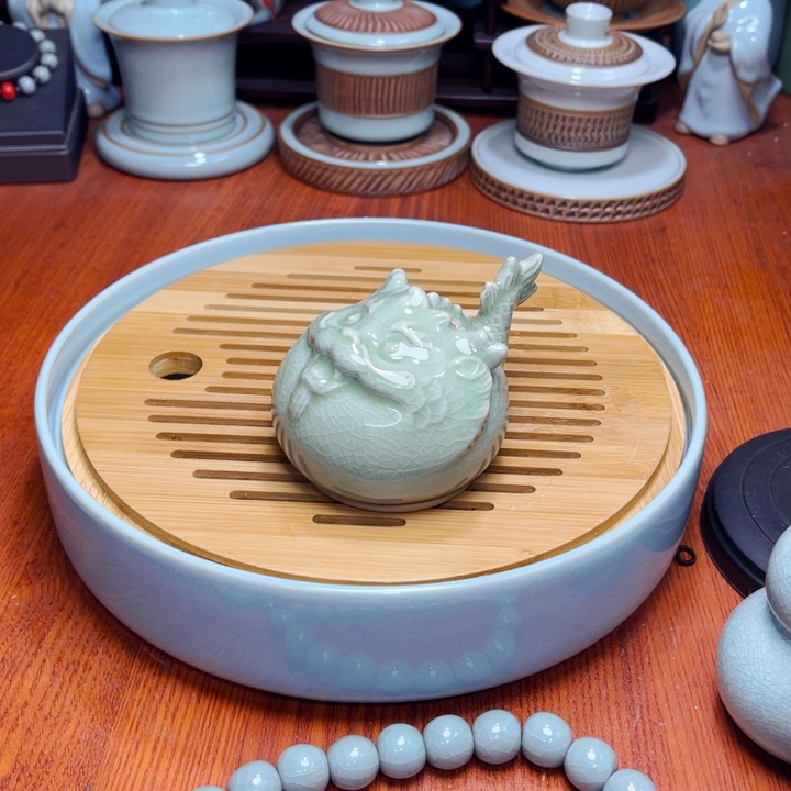 【闪购商品】汝瓷原产地，单壶，套盒，摆件