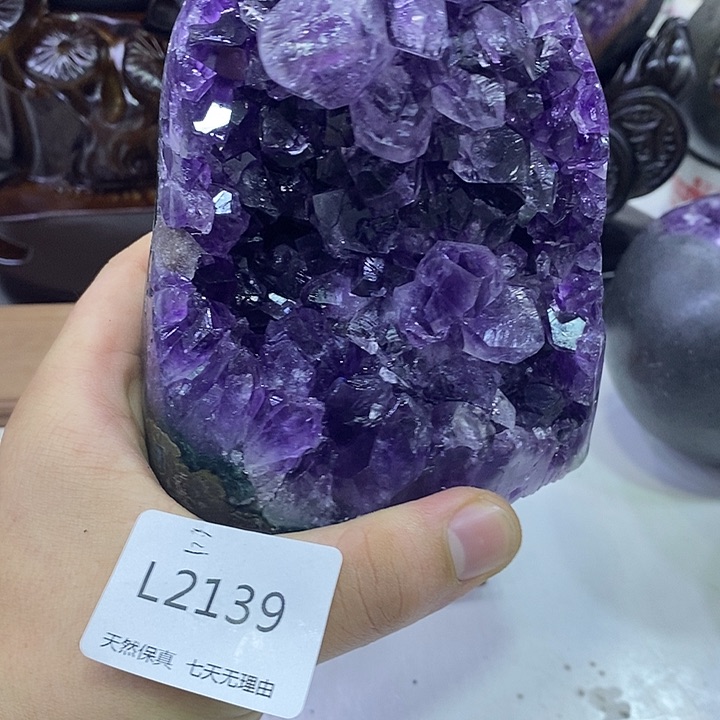 水晶1未镶嵌紫晶镇 