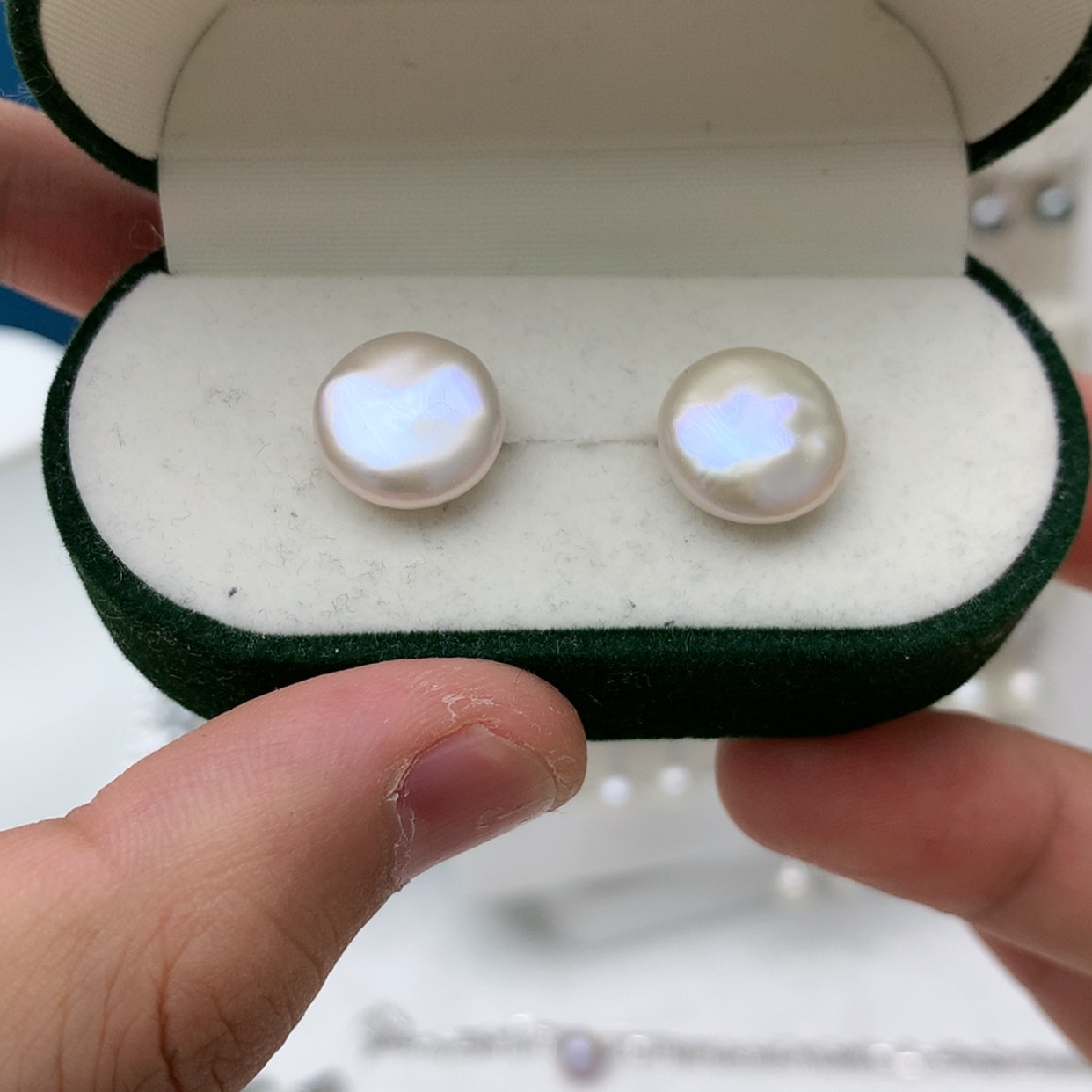 【闪购商品】银S925镶嵌淡水珍珠耳饰