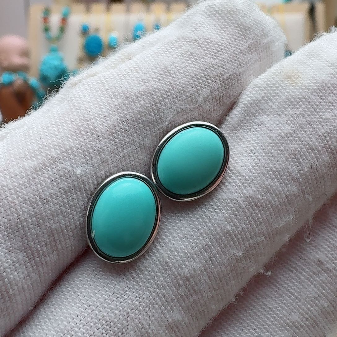 绿松石珠宝奇石银S925镶嵌