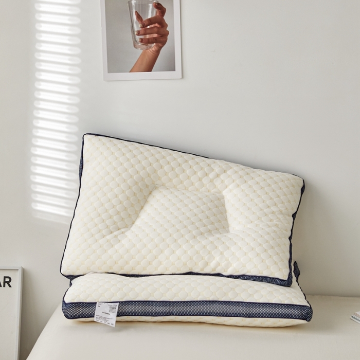 【赠枕套】水立方针织护颈枕颗粒枕助睡眠学生成人枕头单人枕芯