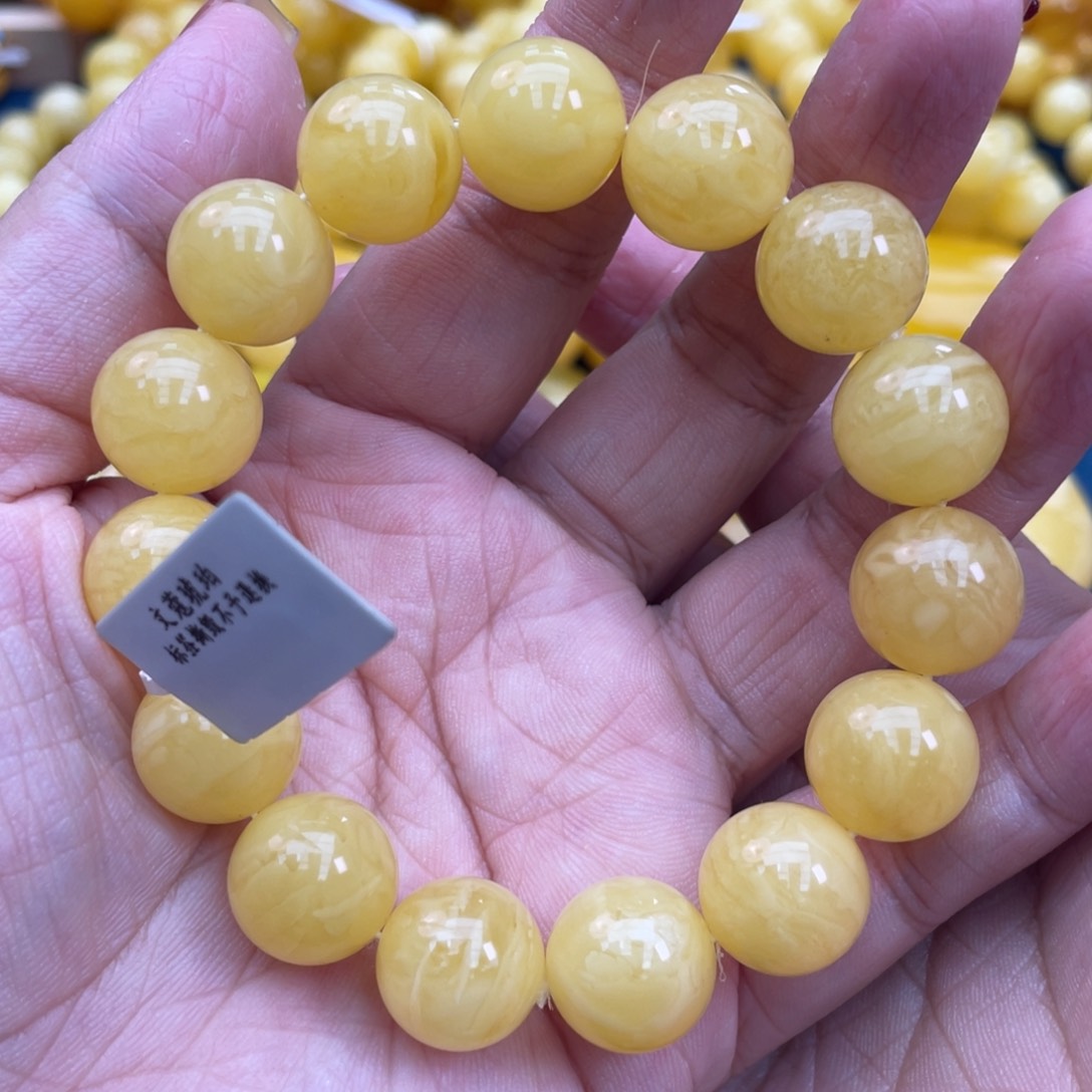 琥珀裸石未镶嵌琥珀蜜蜡14m m