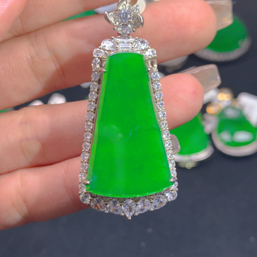 翡翠颈饰银S925镶嵌11111111111