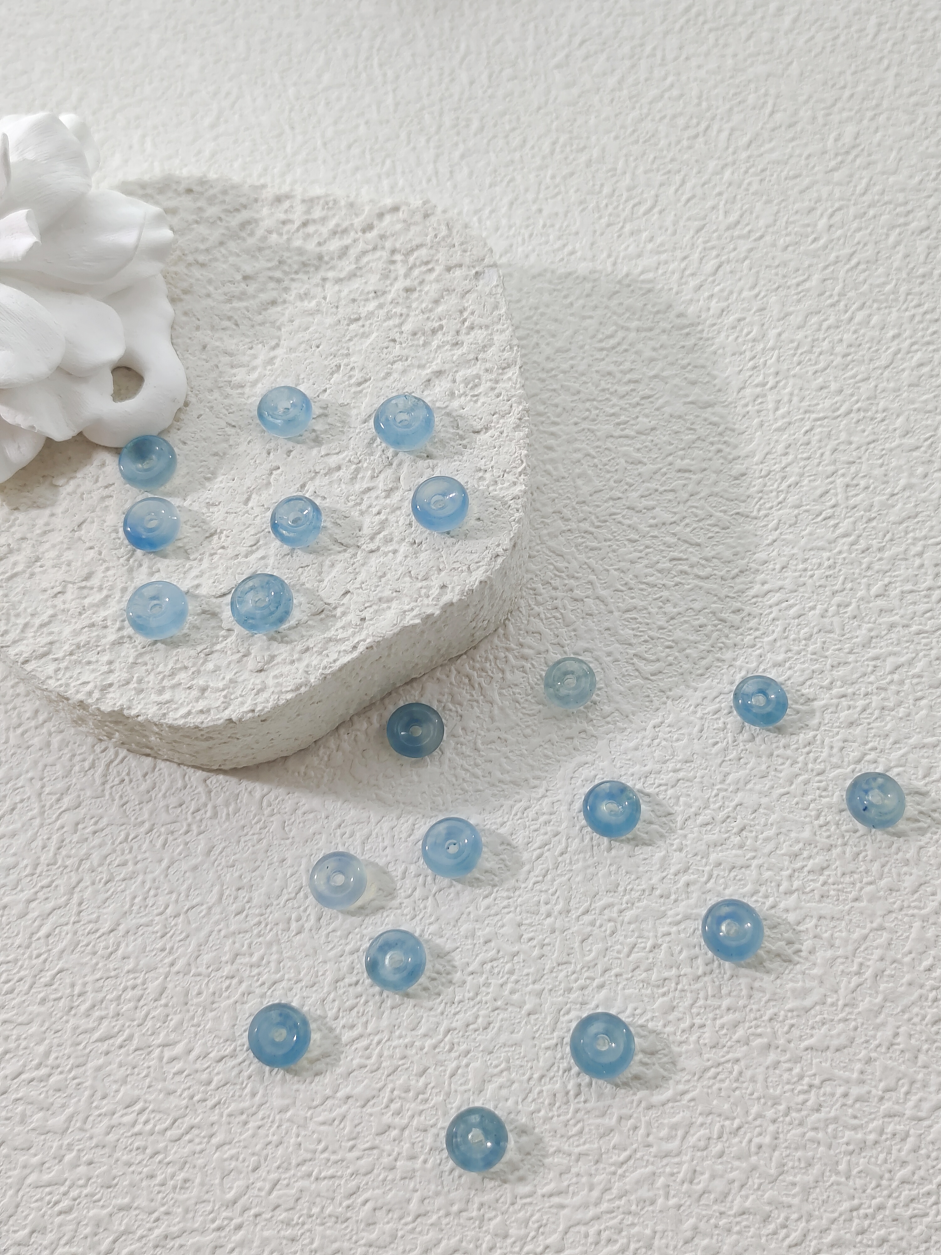 海蓝宝平安扣B416多样性发其一/1个