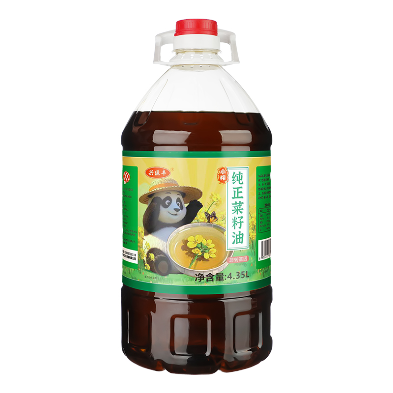 兴源丰纯正菜籽油4.35L农家自榨菜籽油非转菜籽油菜油