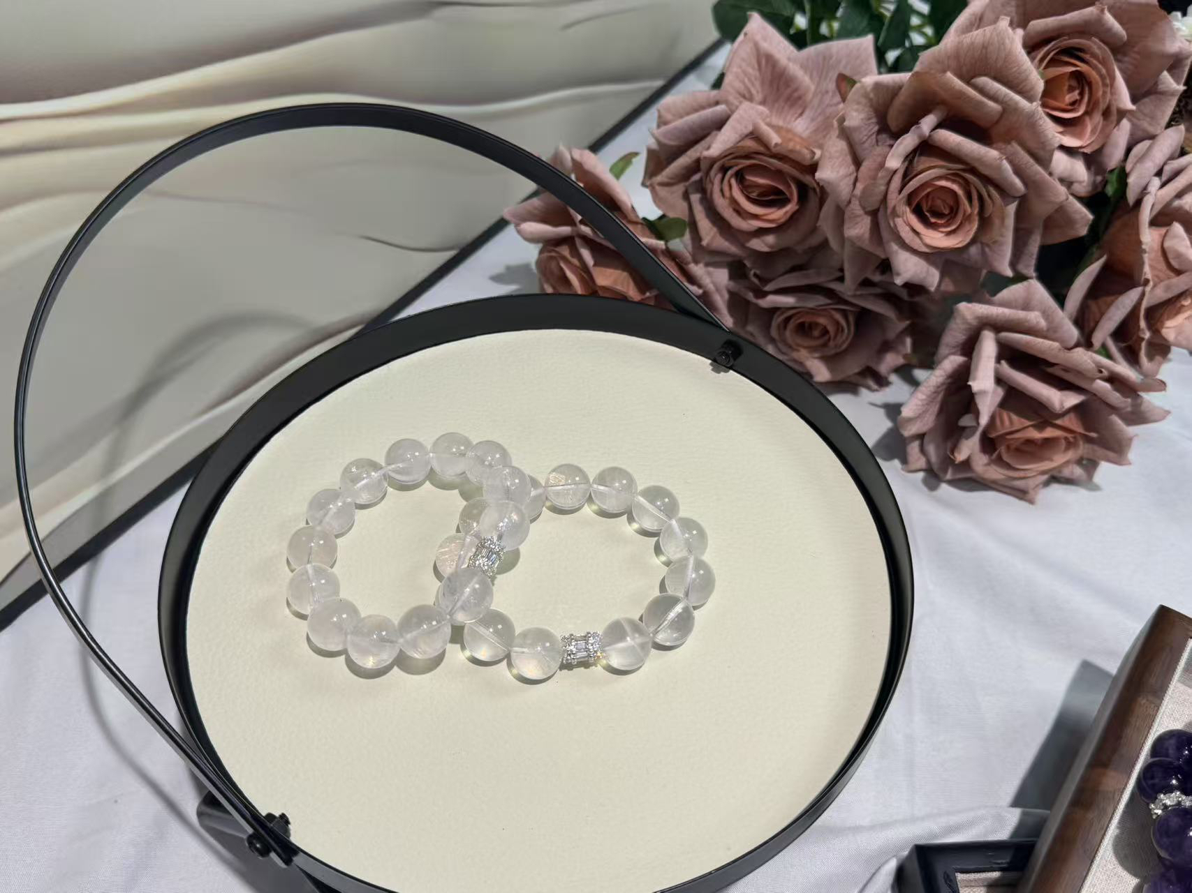 [奶油糖]14mm奶白晶简约款 多样性发1